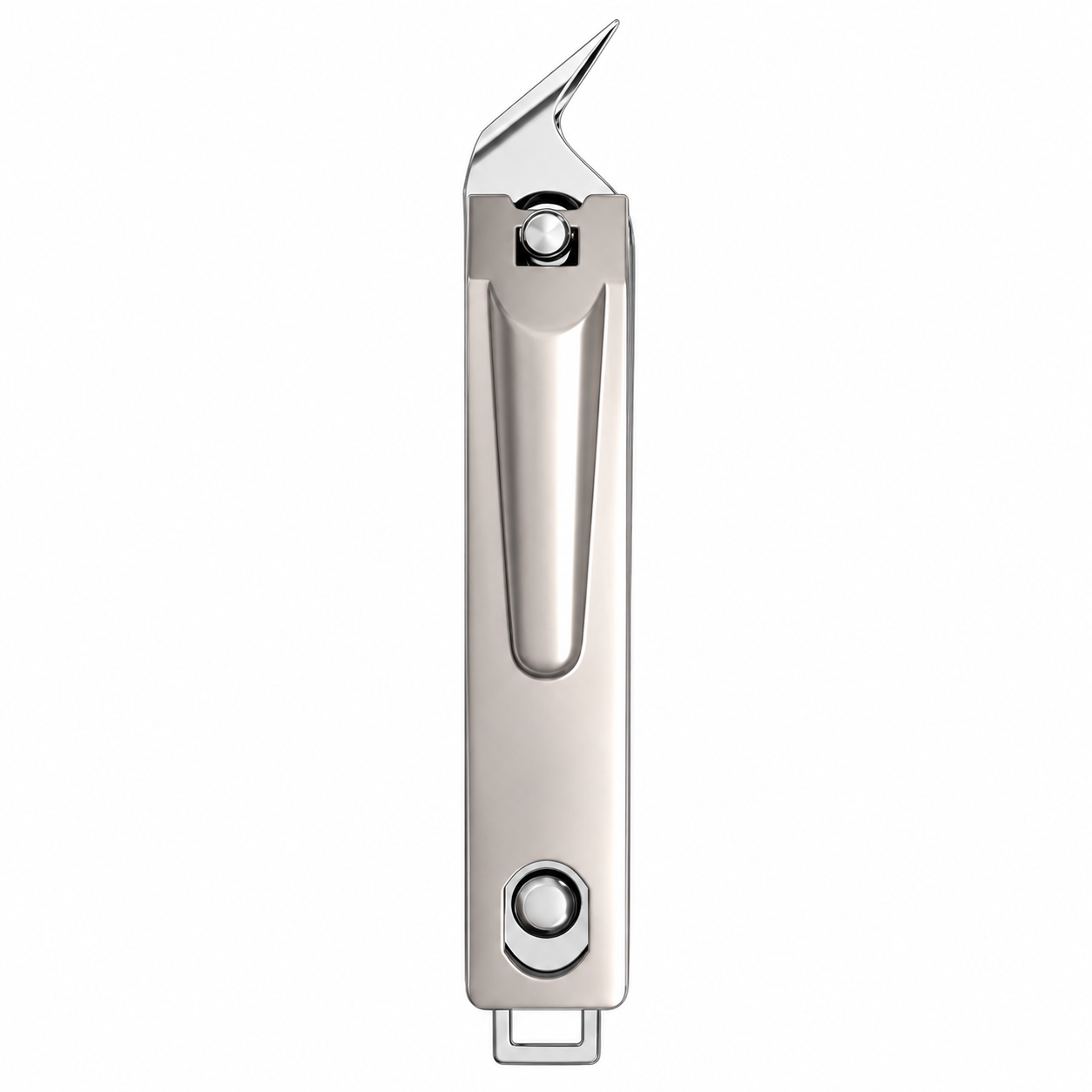 OLOEY Precision Angled-Tip Nail Clipper with Integrated Nail File, Champagne